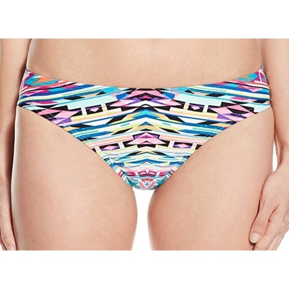 Kenneth Cole Reaction Bikini Bottom Hot to Trot Tribal Scrunch Back Large New‎